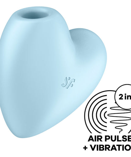Satisfyer – Cutie Heart luchtdrukstimulator en vibrator blauw Satisfyer – Cutie Heart luchtdrukstimulator en vibrator blauw