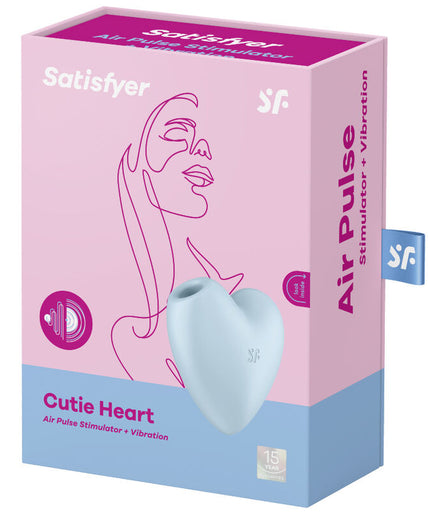 Satisfyer – Cutie Heart luchtdrukstimulator en vibrator blauw Satisfyer – Cutie Heart luchtdrukstimulator en vibrator blauw