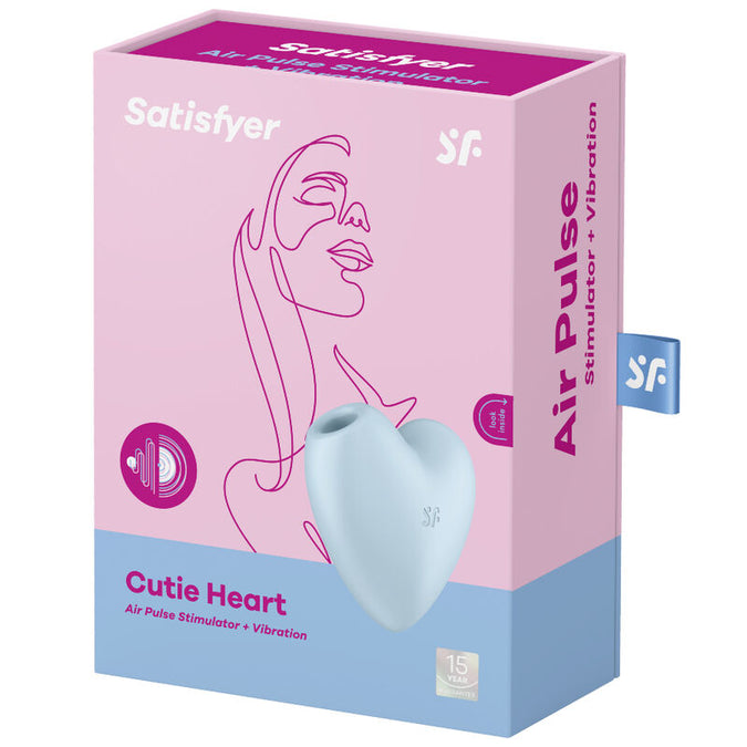 Satisfyer – Cutie Heart Air Pulse Stimulator & Vibrator Blue
