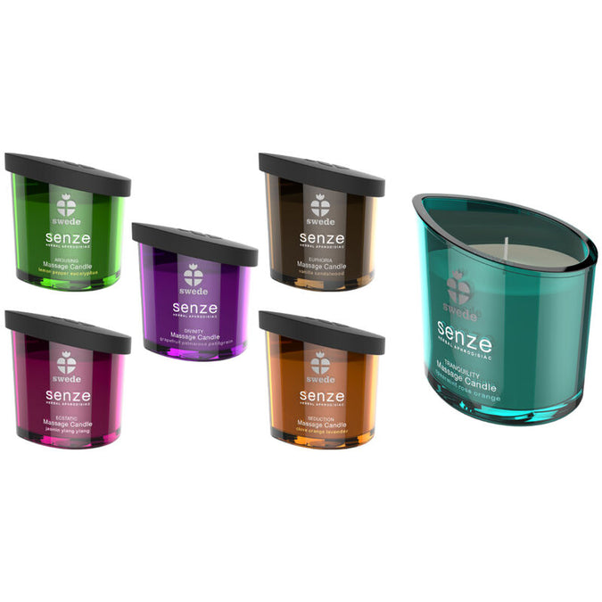 SWEDE - SENZE EUPHORIA MASSAGEKAARS - VANILLE, SANDELHOUT
