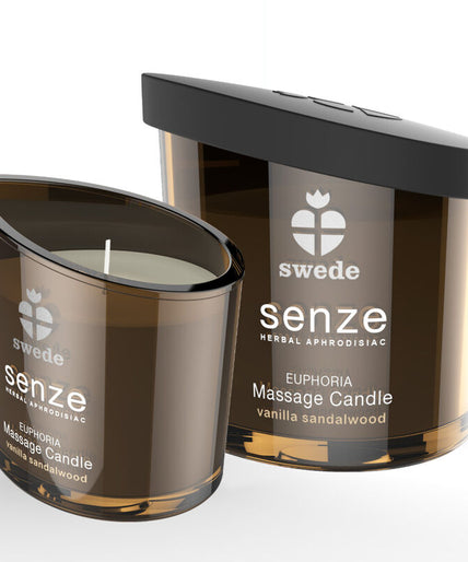 SWEDE - SENZE EUPHORIA MASSAGEKAARS - VANILLE, SANDELHOUT SWEDE - SENZE EUPHORIA MASSAGEKAARS - VANILLE, SANDELHOUT