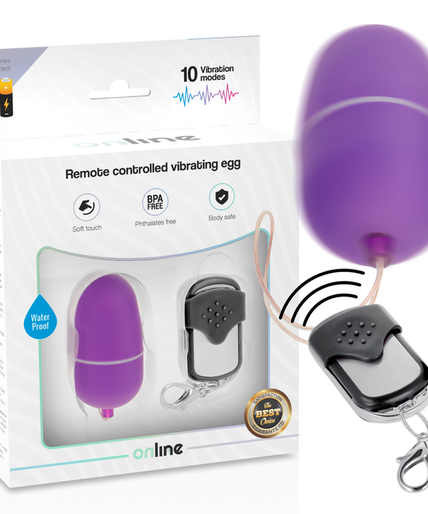 ONLINE - REMOTE CONTROL VIBRATING EGG M PURPLE ONLINE - REMOTE CONTROL VIBRATING EGG M PURPLE