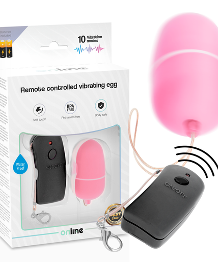 ONLINE - REMOTE CONTROLLED VIBRATING EGG PINK ONLINE - REMOTE CONTROLLED VIBRATING EGG PINK
