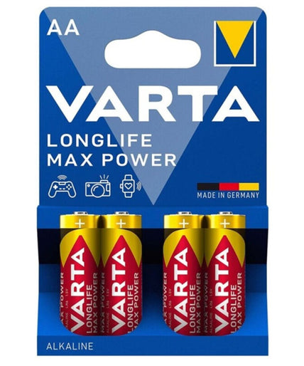 VARTA - MAX POWER ALKALINE BATTERIJ AA LR6 4 STUKS VARTA - MAX POWER ALKALINE BATTERIJ AA LR6 4 STUKS