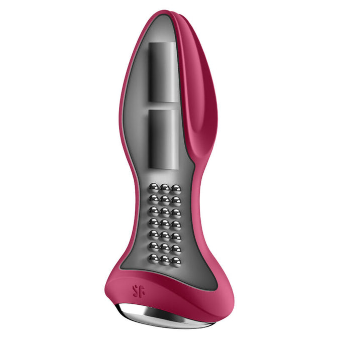 SATISFYER - ROTATOR PLUG 2+ VIBRERENDE PLUG APP ROOD