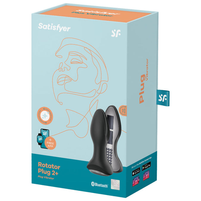 Satisfyer – Rotator Plug 2+ Vibrating Plug App Black