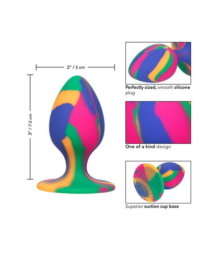 CALEXOTICS - CHEEKY MEDIUM TIE-DYE PLUG ANAL CALEXOTICS - CHEEKY MEDIUM TIE-DYE PLUG ANAL