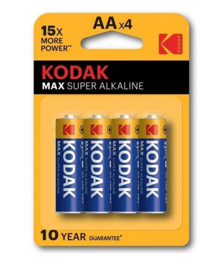 KODAK - MAX ALKALINE BATTERIJ AA LR6 BLISTER * 4 KODAK - MAX ALKALINE BATTERIJ AA LR6 BLISTER * 4
