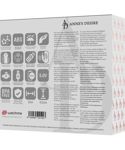 ANNE'S DESIRE - PANTY PLEASURE TECNOLOG A WATCHME BLACK ANNE'S DESIRE - PANTY PLEASURE TECNOLOG A WATCHME BLACK