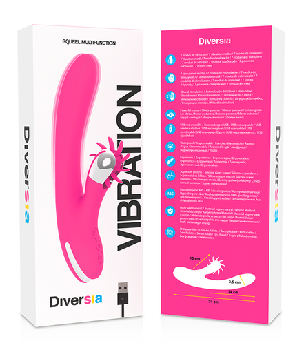 DIVERSIA - BUNNY VIBRATING 24 CM DIVERSIA - BUNNY VIBRATING 24 CM