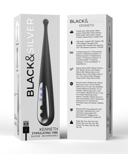 BLACK&SILVER - KENNETH STIMULATING VIBE BLACK&SILVER - KENNETH STIMULATING VIBE