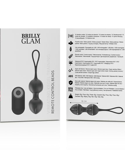 BRILLY GLAM - VIBRATING KEGEL BEADS REMOTE CONTROL BRILLY GLAM - VIBRATING KEGEL BEADS REMOTE CONTROL