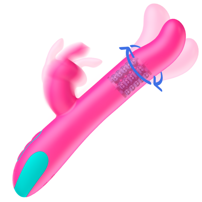 Happy Loky – Pluto Rabbit Vibrator & Rotator + Watchme Remote Control