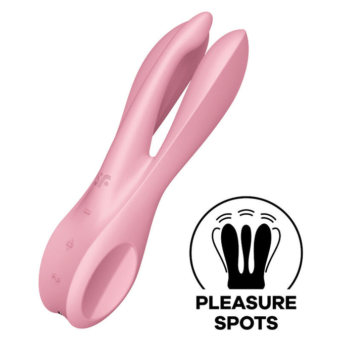 SATISFYER - THREESOME 1 VIBRATOR ROZE