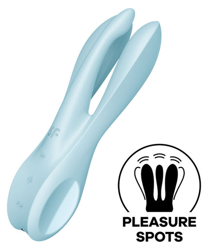 SATISFYER - THREESOME 1 VIBRATOR BLUE SATISFYER - THREESOME 1 VIBRATOR BLUE