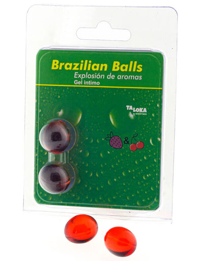 TALOKA - 2 BRAZILIAN BALLS STRAWBERRY & CHERRY INTIMATE GEL TALOKA - 2 BRAZILIAN BALLS STRAWBERRY & CHERRY INTIMATE GEL