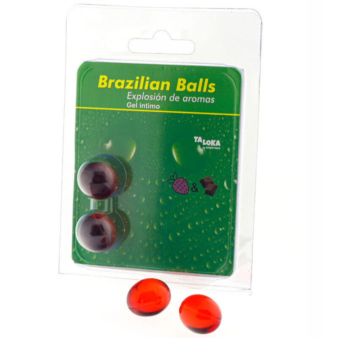 Taloka – 2 Brazilian Balls Strawberry & Chocolate Intimate Gel