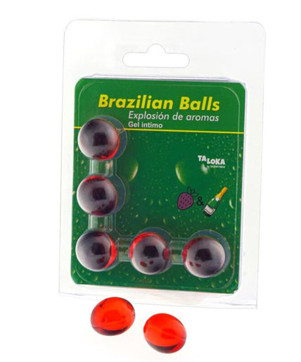 TALOKA - 5 BRAZILIAN BALLS STRAWBERRIES & CHAMPAGNE INTIMATE GEL TALOKA - 5 BRAZILIAN BALLS STRAWBERRIES & CHAMPAGNE INTIMATE GEL
