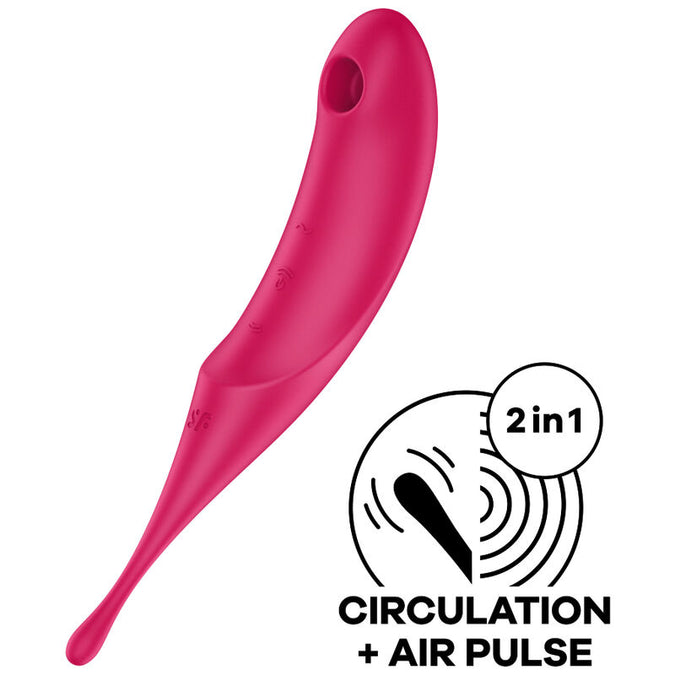 SATISFYER - TWIRLING PRO AIR PULSE STIMULATOR & VIBRATOR ROOD