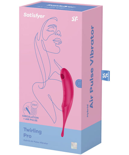 SATISFYER - TWIRLING PRO AIR PULSE STIMULATOR & VIBRATOR RED SATISFYER - TWIRLING PRO AIR PULSE STIMULATOR & VIBRATOR RED