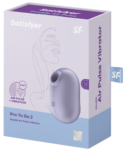 SATISFYER - PRO TO GO 2 DOUBLE AIR PULSE STIMULATOR & VIBRATOR VIOLET SATISFYER - PRO TO GO 2 DOUBLE AIR PULSE STIMULATOR & VIBRATOR VIOLET