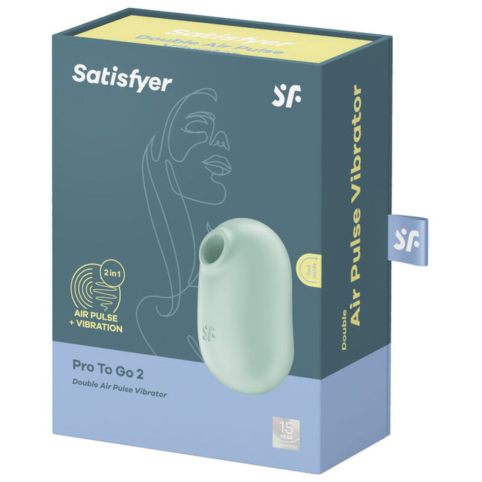 Satisfyer – Pro to Go 2 Double Air Pulse Stimulator & Vibrator Green