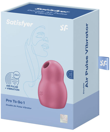 SATISFYER - PRO TO GO 1 DOUBLE AIR PULSE STIMULATOR & VIBRATOR RED SATISFYER - PRO TO GO 1 DOUBLE AIR PULSE STIMULATOR & VIBRATOR RED