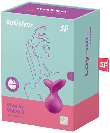 SATISFYER - VIVA LA VULVA 3 LAY-ON VIBRATOR VIOLET SATISFYER - VIVA LA VULVA 3 LAY-ON VIBRATOR VIOLET