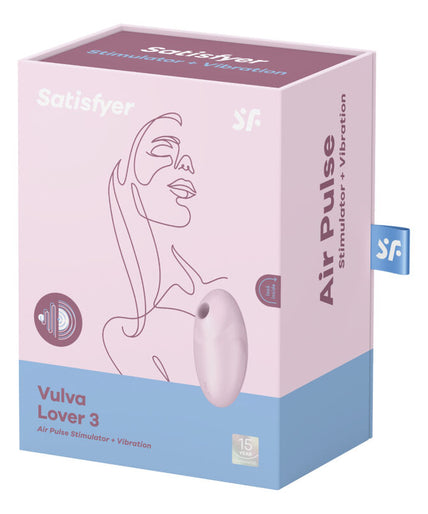 SATISFYER - VULVA LOVER 3 AIR PULSE STIMULATOR & VIBRATOR PINK SATISFYER - VULVA LOVER 3 AIR PULSE STIMULATOR & VIBRATOR PINK