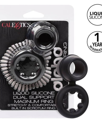 CALEXOTICS - ALPHA DUAL MAGNUM RING BLACK CALEXOTICS - ALPHA DUAL MAGNUM RING BLACK
