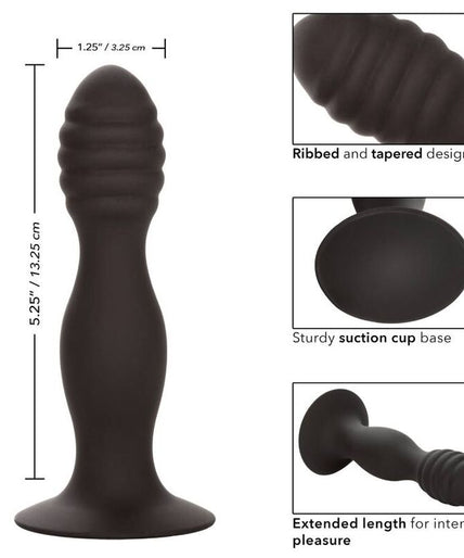 CalExotics – Silicone Ribbed Anal Stud with Suction Cup CalExotics – Silicone Ribbed Anal Stud with Suction Cup