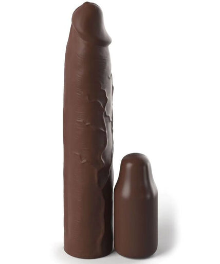 FANTASY X-TENSIONS - PIPEDREAMS SLEEVE 22,86 CM + 7,62 CM PLUG BRUIN FANTASY X-TENSIONS - PIPEDREAMS SLEEVE 22,86 CM + 7,62 CM PLUG BRUIN