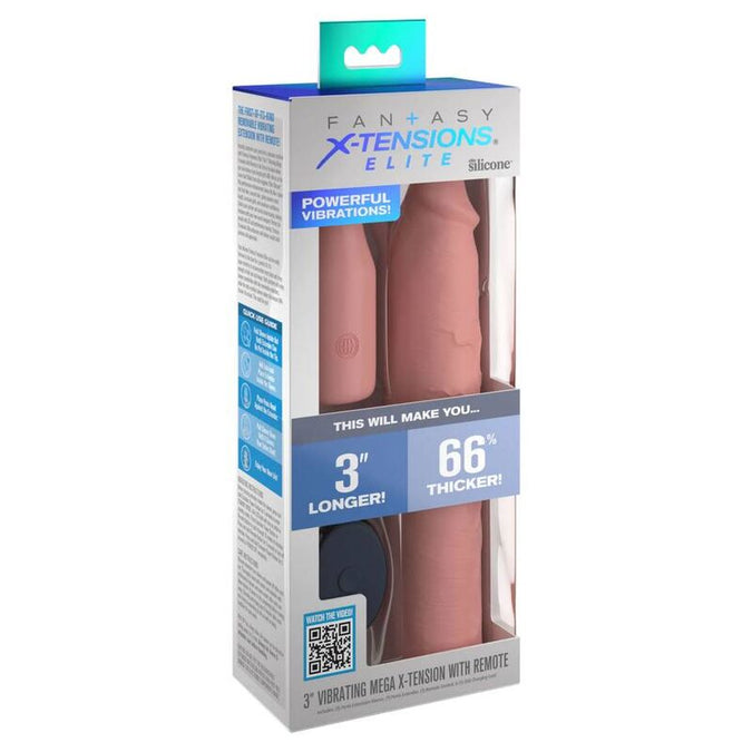 FANTASY X-TENSIONS - PIPEDREAMS SLEEVE 22,86 CM + 7,62 CM PLUG AFSTANDSBEDIENING HUID