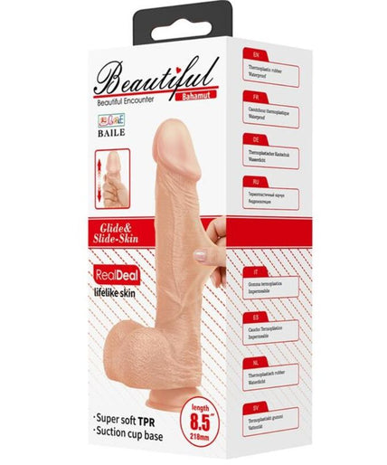 BAILE - MOOIE ONTMOETING BAHAMUT FLEXIBELE REALISTISCHE DILDO 21,8 CM NATUURLIJK BAILE - MOOIE ONTMOETING BAHAMUT FLEXIBELE REALISTISCHE DILDO 21,8 CM NATUURLIJK