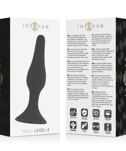 INTENSE - ANAL LEVEL 4 15.5CM BLACK INTENSE - ANAL LEVEL 4 15.5CM BLACK