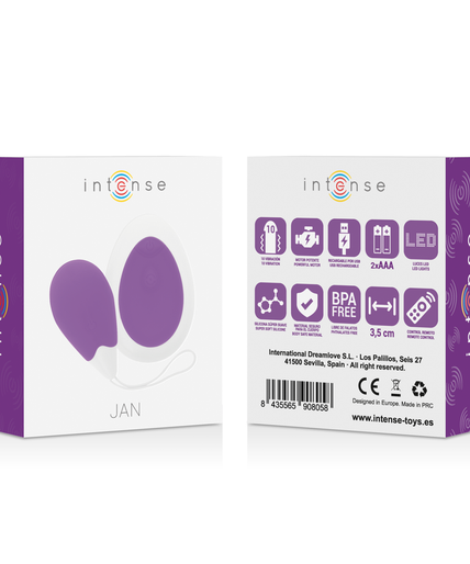 INTENSE - JAN LILAC REMOTE CONTROL VIBRATING EGG INTENSE - JAN LILAC REMOTE CONTROL VIBRATING EGG