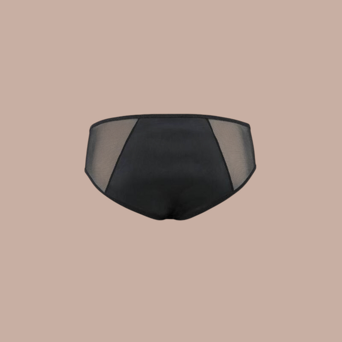 Pleasurements Passion 042 Slip Timmy zwarte herenslip met transparante mesh zijpanelen en een strakke pasvorm