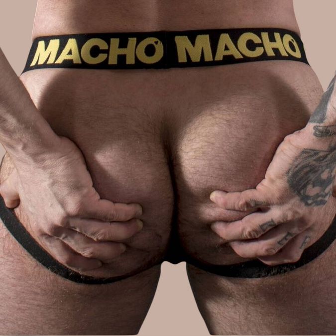 Macho – MX25AC Jockstrap Yellow Leather-Look | Premium Men’s Underwear