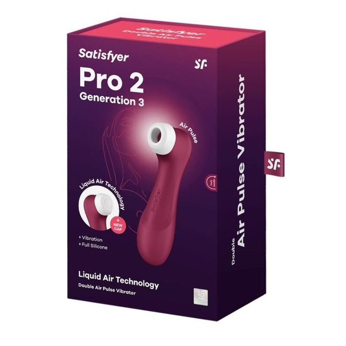 Satisfyer – Pro 2 Generatie 3 Liquid Air Technology Wijnrood