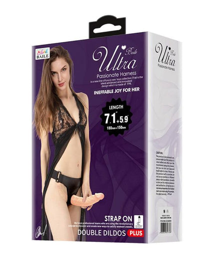 BAILE - ULTRA PASSIONATE DOUBLE DILDOS WITH HARNESS BAILE - ULTRA PASSIONATE DOUBLE DILDOS WITH HARNESS