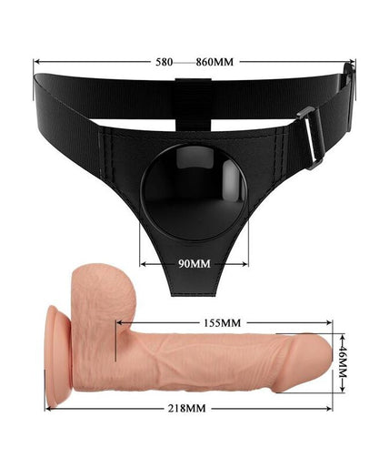 PRETTY LOVE - HARNESS BRIEFS UNIVERSAL HARNESS WITH DILDO JERRY 21.8 CM NATURAL PRETTY LOVE - HARNESS BRIEFS UNIVERSAL HARNESS WITH DILDO JERRY 21.8 CM NATURAL