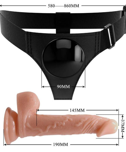 PRETTY LOVE - HARNESS BRIEFS UNIVERSAL HARNESS WITH DILDO KEVIN 19 CM NATURAL PRETTY LOVE - HARNESS BRIEFS UNIVERSAL HARNESS WITH DILDO KEVIN 19 CM NATURAL