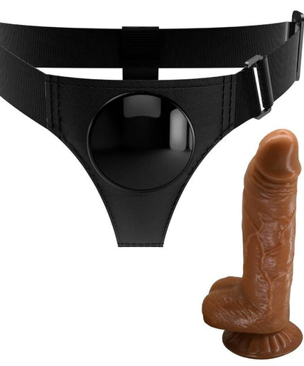 PRETTY LOVE - HARNESS BRIEFS UNIVERSAL HARNESS WITH DILDO MICHEAL 20 CM BLACK PRETTY LOVE - HARNESS BRIEFS UNIVERSAL HARNESS WITH DILDO MICHEAL 20 CM BLACK