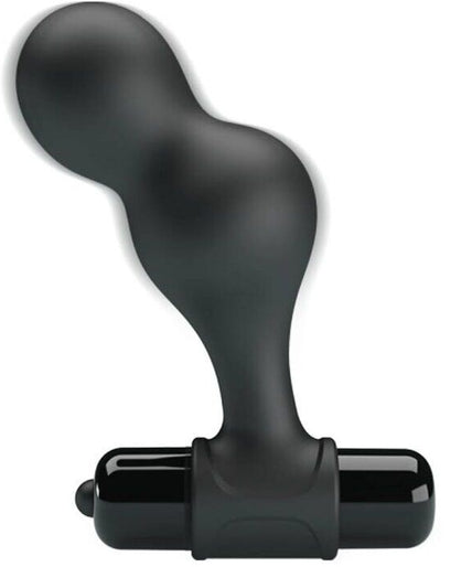 MR PLAY - BLACK SILICONE VIBRATOR ANAL PLUG MR PLAY - BLACK SILICONE VIBRATOR ANAL PLUG