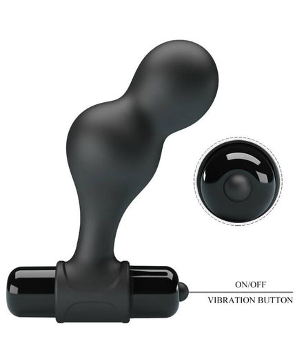 MR PLAY - BLACK SILICONE VIBRATOR ANAL PLUG MR PLAY - BLACK SILICONE VIBRATOR ANAL PLUG