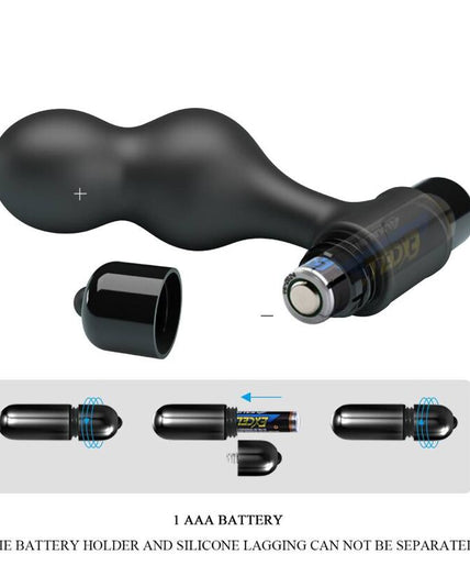 MR PLAY - BLACK SILICONE VIBRATOR ANAL PLUG MR PLAY - BLACK SILICONE VIBRATOR ANAL PLUG