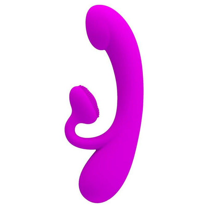 Pretty Love – Oprechte siliconen clitorisstimulator en zuiger paars