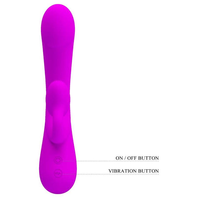 Pretty Love – Oprechte siliconen clitorisstimulator en zuiger paars