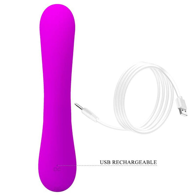 Pretty Love – Oprechte siliconen clitorisstimulator en zuiger paars