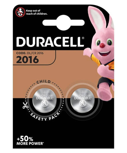 DURACELL - KNOPCEL BATTERIJ LITHIUM CR2016 3V 2 STUKS DURACELL - KNOPCEL BATTERIJ LITHIUM CR2016 3V 2 STUKS
